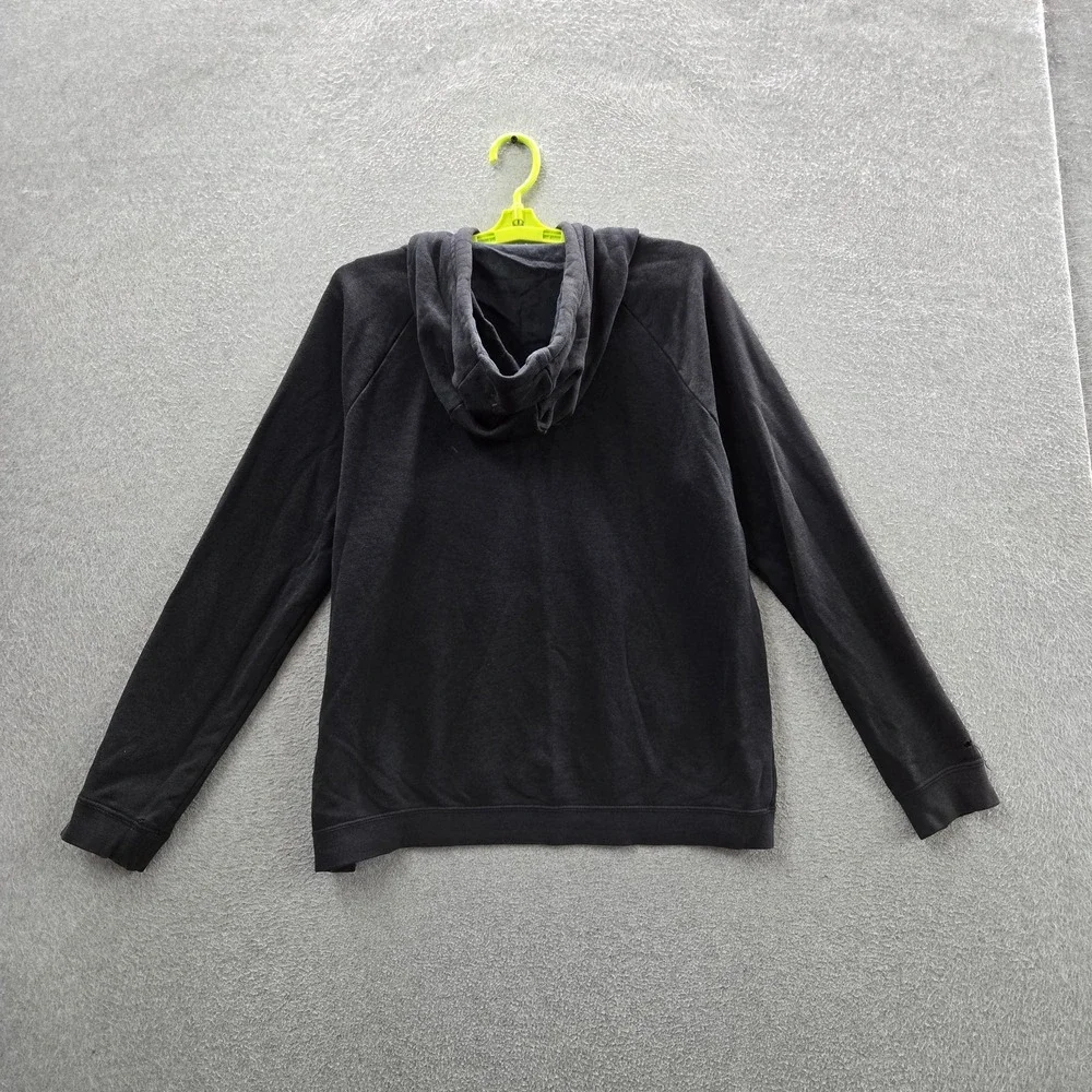 Nike Men Hoodie L Black Fleece Swoosh CI1192-010 Pullover Logo READ